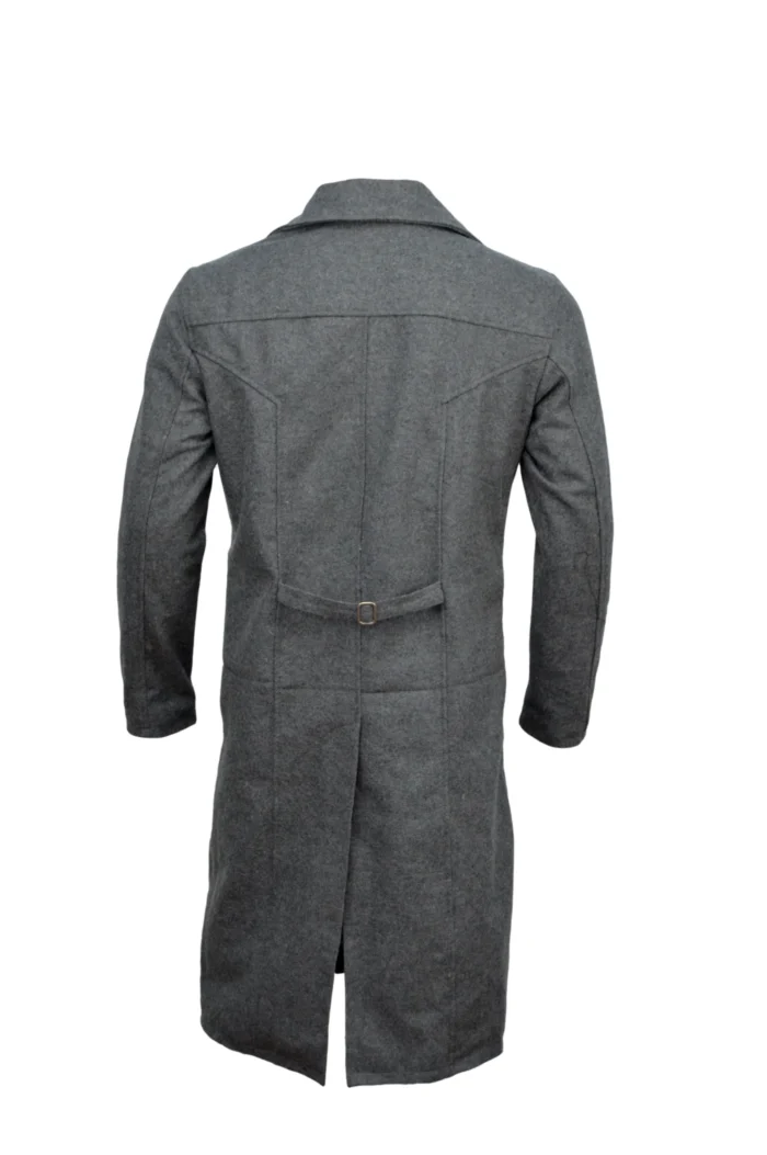Bloodborne Game The Hunter Grey Wool Trench Coat for Mens - Image 2