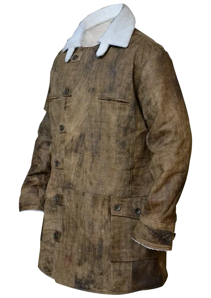 Dark Knight Rises Bane Tom Hardy shearling trench coat - Image 3