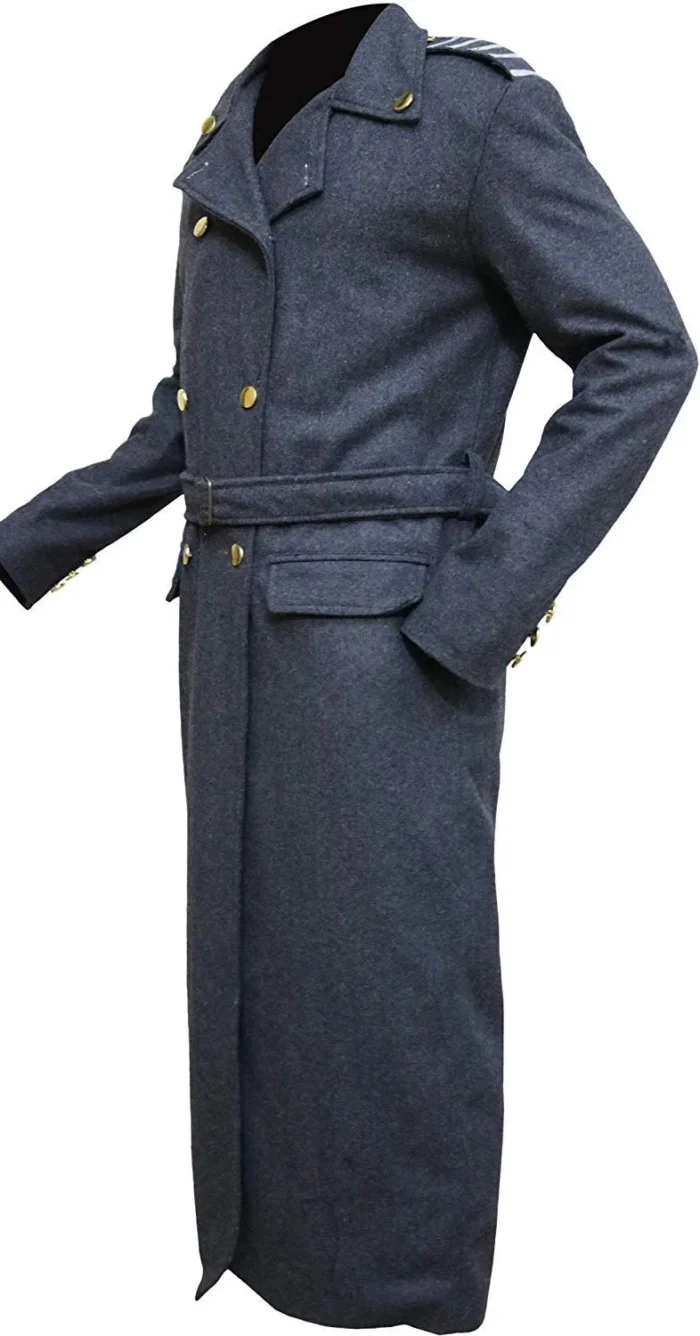 Doctor Who Captain Jack Harkness John Barrowman Long grey trench Coat - Image 6