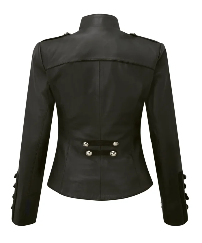 New Olivia Palermo Napoleon Style Black Women Jacket - Image 3