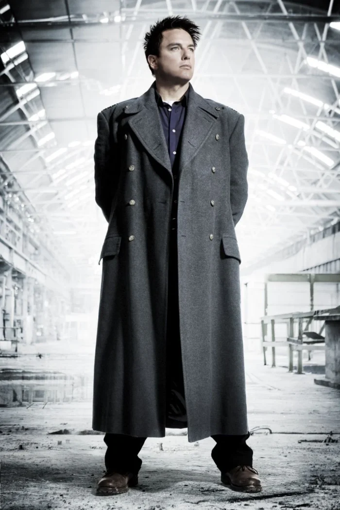 Doctor Who Captain Jack Harkness John Barrowman Long grey trench Coat - Image 2