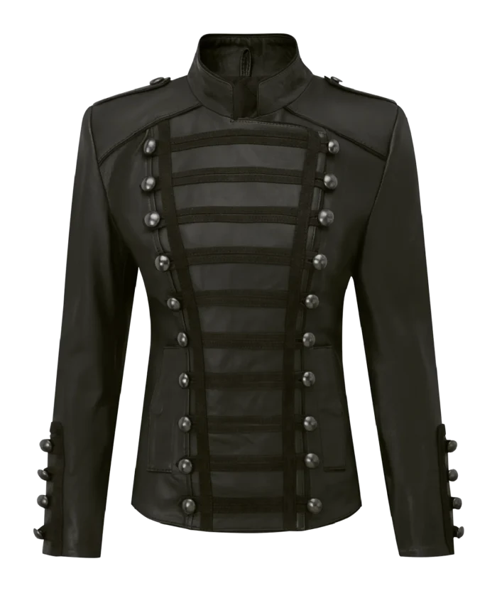 New Olivia Palermo Napoleon Style Black Women Jacket - Image 4