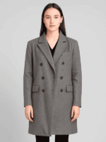 Women's Classic Grey Wool Long Coat
