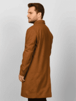 Men's Classic Khaki Wool Long Coat