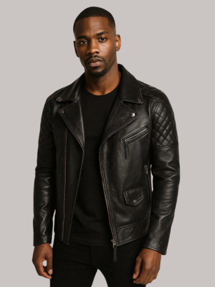 Men's Black Biker Leather Jackets