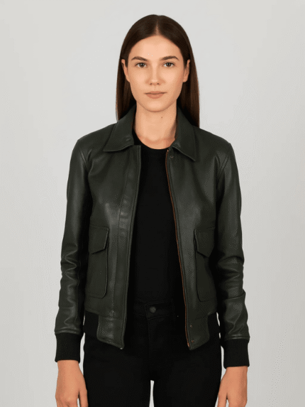 Women's Westa A-2 Green Bomber Jacket