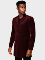 Peter Capaldi Maroon Velvet Coat For Men's