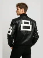 8 Ball Letterman Black Leather jackets