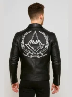 Men’s Love Black Leather Jacket