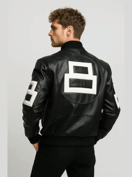 8 Ball Letterman Black Leather jackets