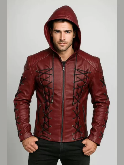 Arrow Arsenal Roy Harper Colton Haynes Maroon Hooded