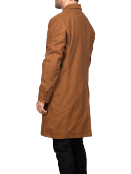 Classic Khaki Wool Long Coat