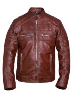 Dark Brown Biker Leather Jacket