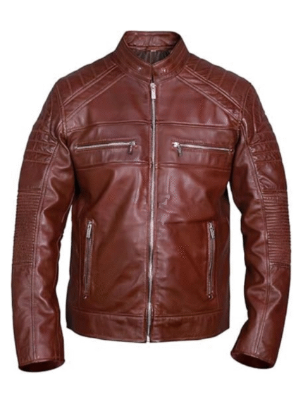 Dark Brown Biker Leather Jacket