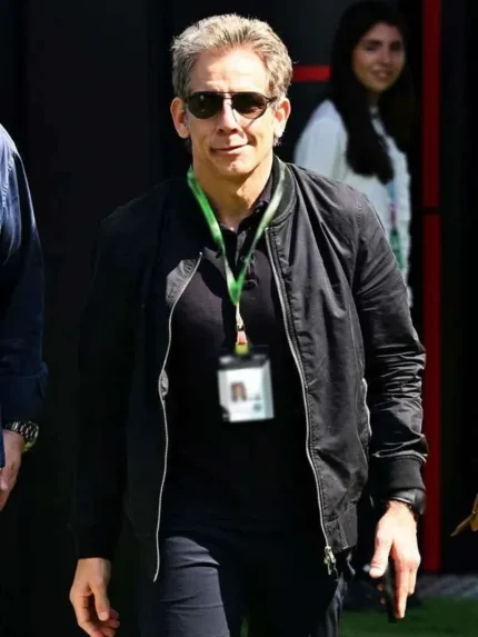 Ben Stiller F1 Grand Prix Black Bomber Jacket