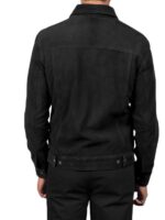 Stallon Black Suede Trucker Jacket