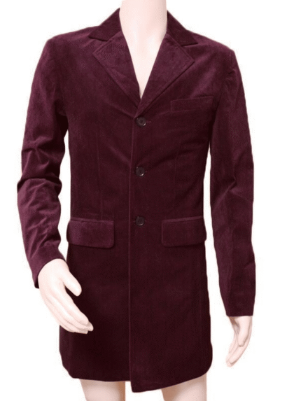 Peter Capaldi Maroon Velvet Coat