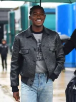 Damson Idris F1 British Grand Prix Leather Jacket