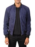 Men's Shane Blue Suede Jacket