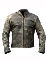 Men's Black Distressed Retro Jacket