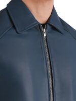 Men's Walton Blue Leather Varsity