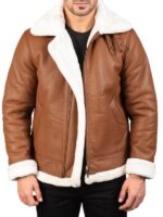 Brown Francis B-3 Leather Bomber Jacket