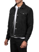 Men's Stallon Black Trucker Jacket