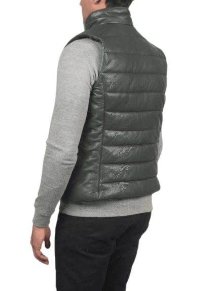 Men's Reeves Leather Puffer Vest