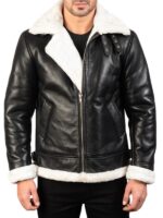 Black Francis B-3 Leather Bomber Jacket