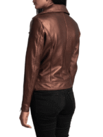 Women's Maroon Leather Jacket