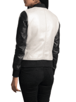Women's Leather Bomber Jacket