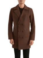 Half Life Brown Real Leather Coat