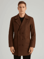 Men's Half Life Brown Real Leather Coat