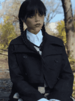 Jenna Ortega Black Wednesday Cropped Jacket