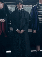 Jenna Ortega Wednesday Black Coat