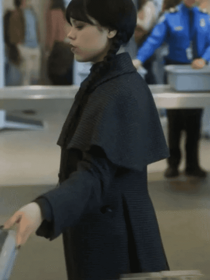 Jenna Ortega Black Coat