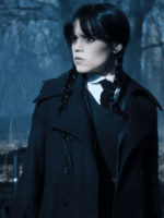 Jenna Ortega Wednesday Black Wool Coat