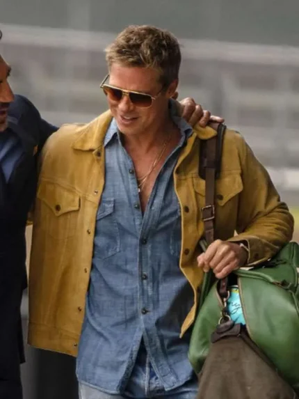 Brad Pitt F1 The Movie Suede Leather Jacket