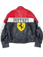 Men Vintage Leather F1 Ferrari Jacket