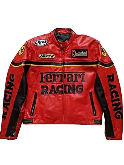 Ferrari Red Leather Jacket