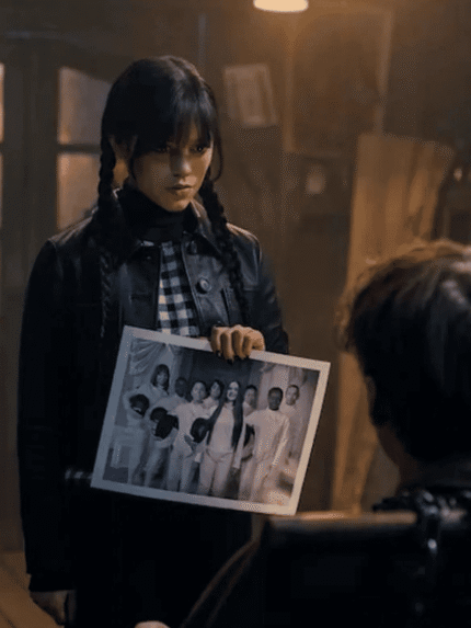 Jenna Ortega Black Leather Jacket