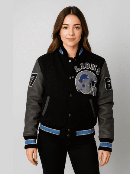 Women’s Detroit Lions Beverly Hills Cop Varsity Jacket