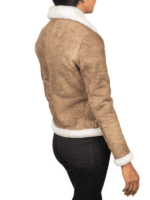 B-3 Distressed Brown Leather Bomber Jacket