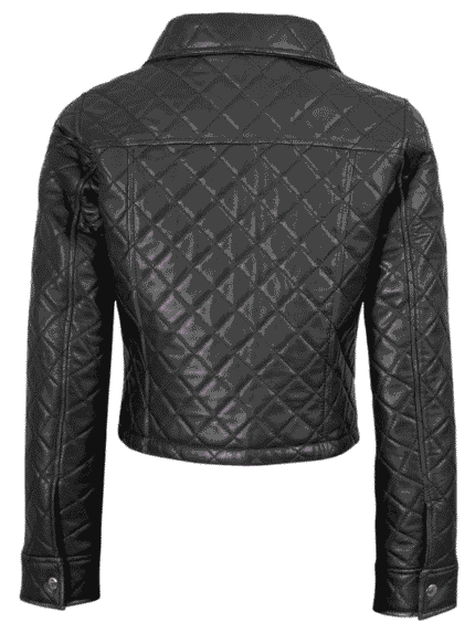 Brown Cropped Quilted Jacket