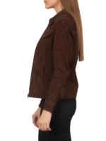 Women's Oversized Suede Trucker Jacket