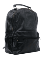 Quilted Black Leather Backpack For Men's & Women's