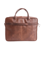 Tan Brown Real Leather Vintage Laptop Bag