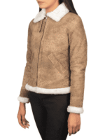 Women's B-3 Brown Leather Jacket