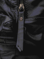 Quilted Black Real Leather Backpack