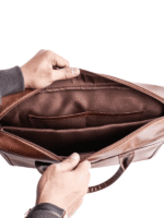 Tan Brown Vintage Laptop Bag For Men's & Women's